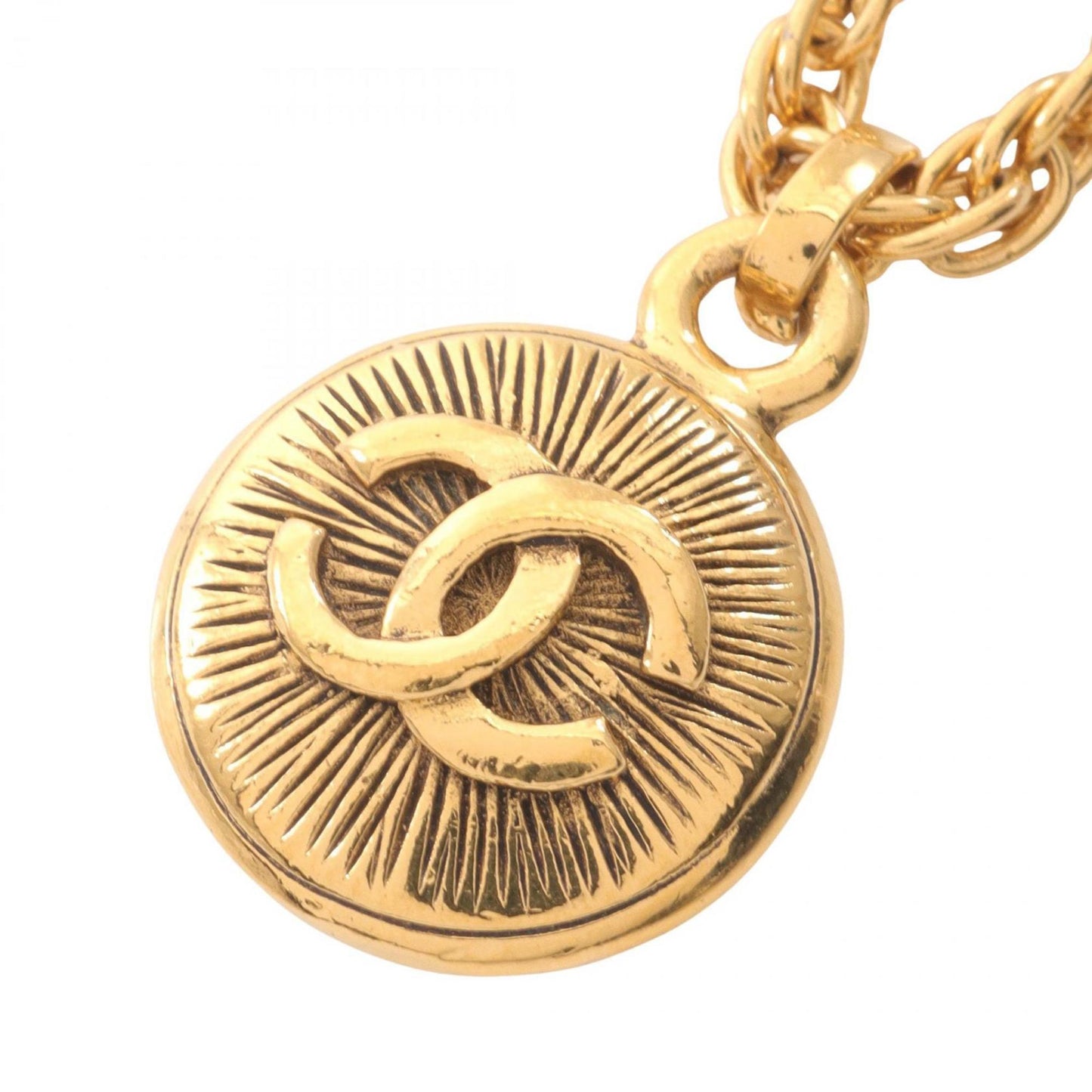 CHANEL Coco Mark Necklace Jewelry GP (Gold Plated) Women's Gold