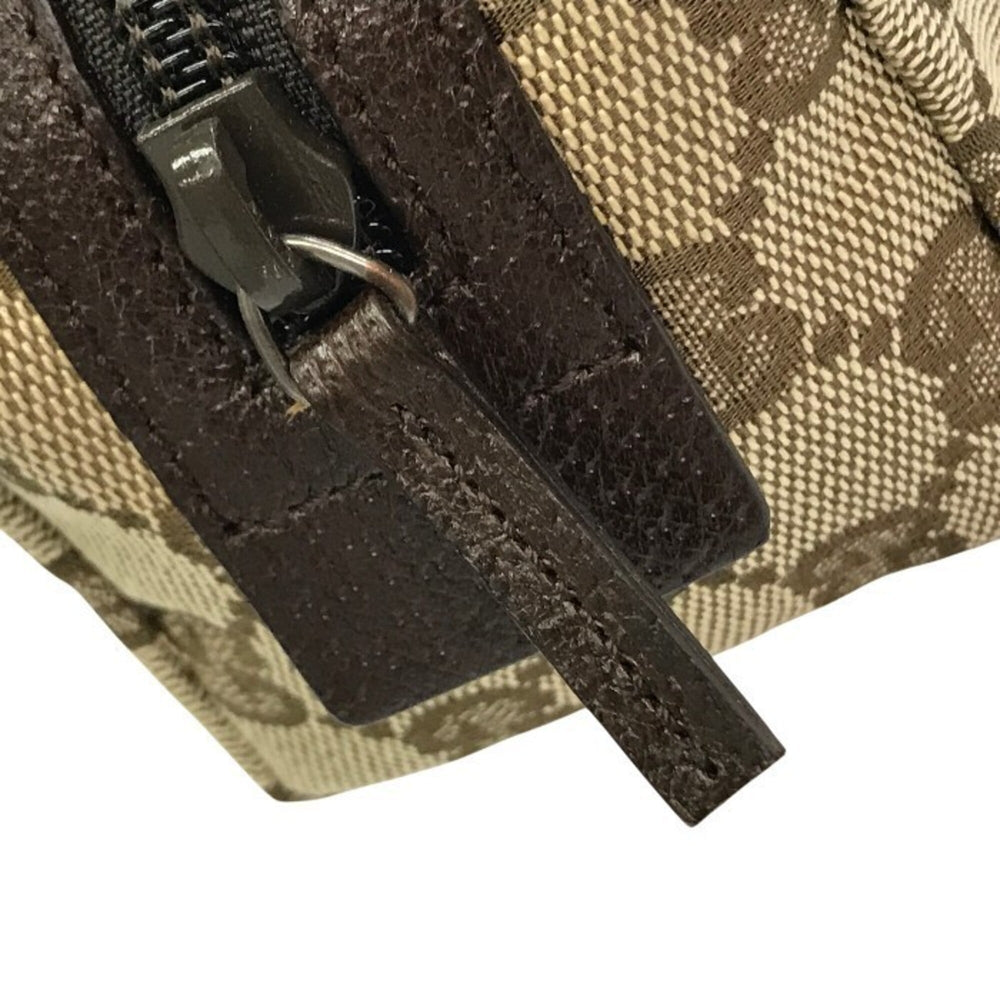 GUCCI GG Canvas Pouch Bag for Women, Brown, 29596 — Like New