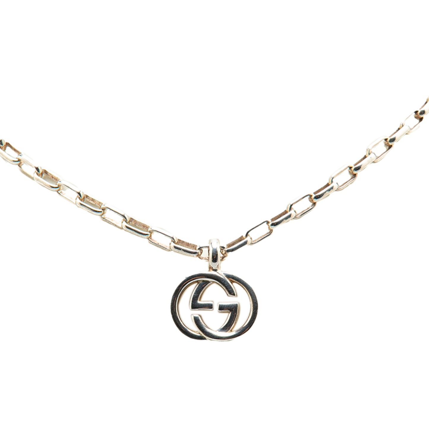Gucci Interlocking G Necklace in Silver SV925 for Women