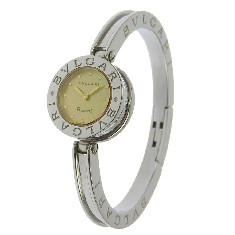 BVLGARI Bzero1 BZ22S Women's Stainless Steel Quartz Analog Watch with Brown Shell Dial — Good
