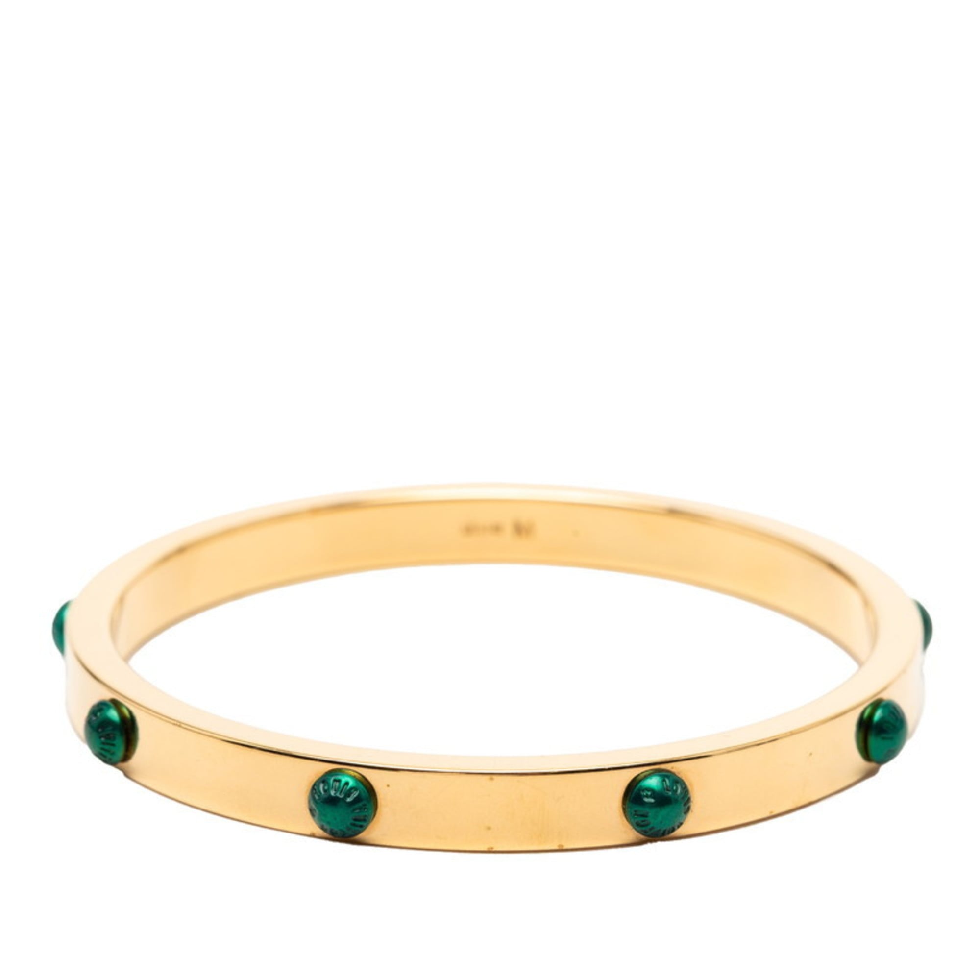 Louis Vuitton Bracelet Gimire Crew Bangle, Size M, Gold with Green Plated, Women's, LOUIS VUITTON