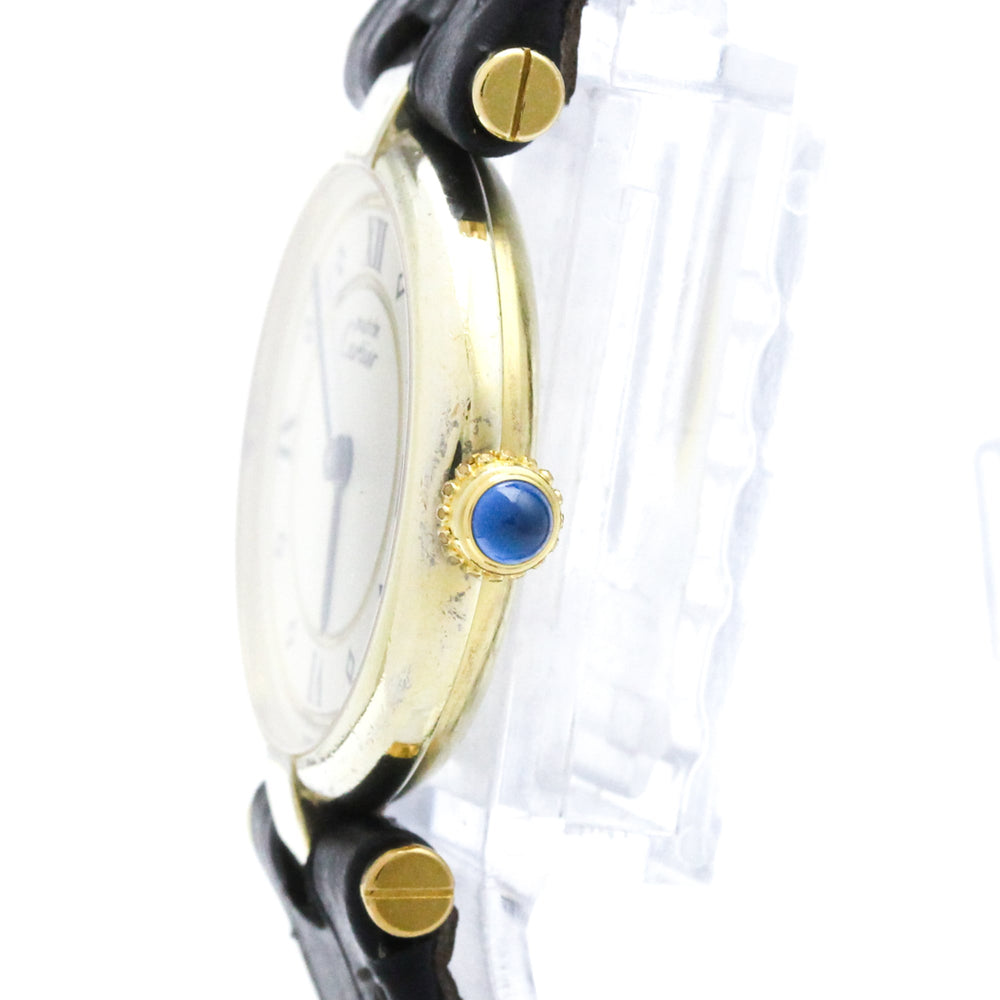 CARTIER Must Vendome Vermeil Gold Plated Quartz Ladies Watch 590004 — Good