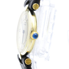 CARTIER Must Vendome Vermeil Gold Plated Quartz Ladies Watch 590004 — Good