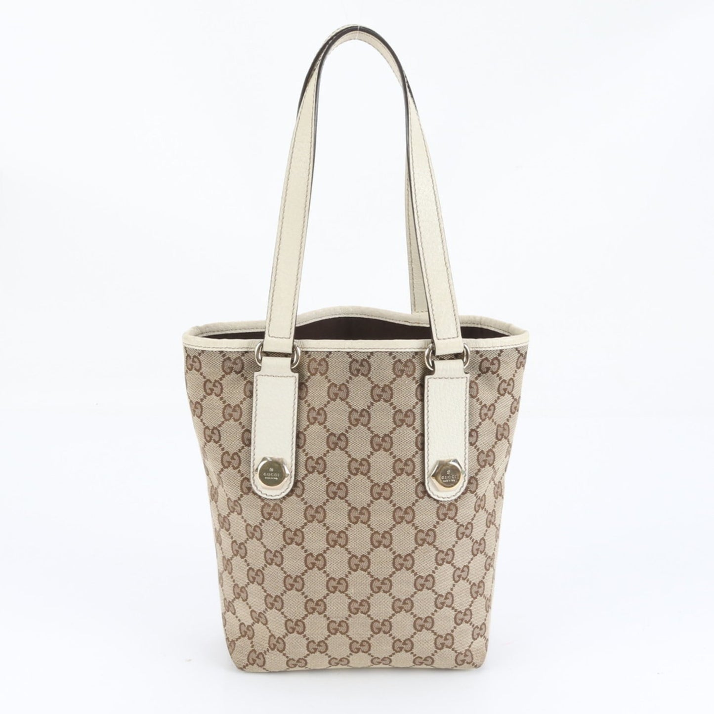 Gucci GG Canvas 153361 Leather Tote Bag Shoulder Handbag Women's