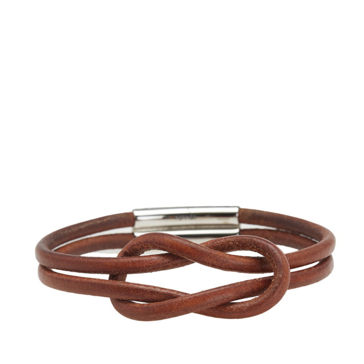 Hermes Hermès Herculide 2-Row Bracelet in Brown Leather for Women