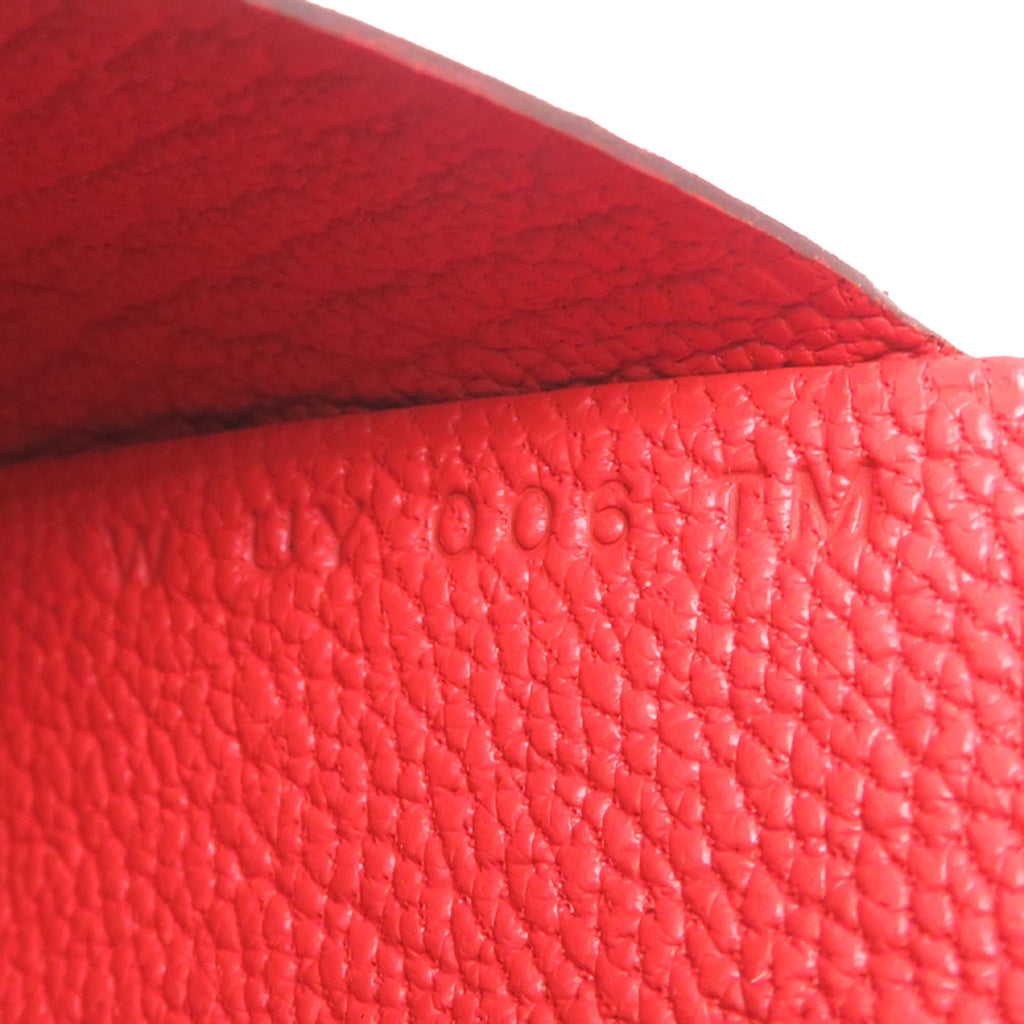 Hermes Hermès Calvi Duo W Stamp (2024) Women's/Men's Coin Case, Chevre Mysore, Rouge Cou