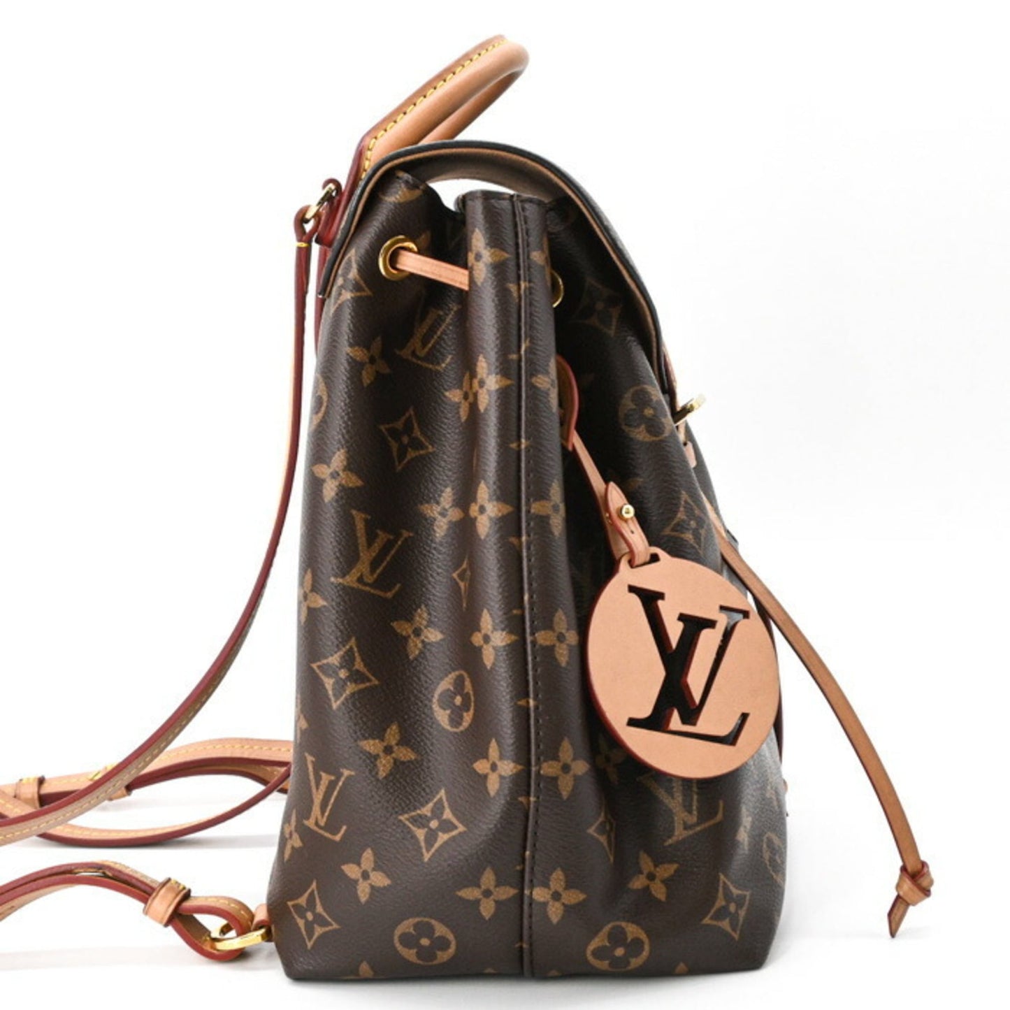 LOUIS VUITTON Montsouris NM PM Monogram Leather Backpack, Brown, with IC Chip, M45501