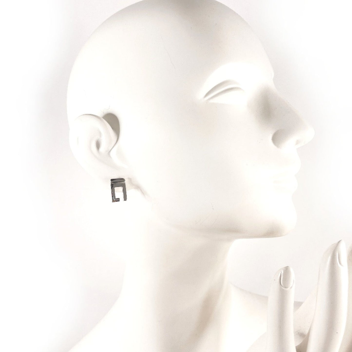 GUCCI G earrings in 925 silver, unisex