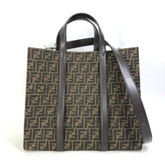 Fendi 7VA390 Crossbody 2WAY Shoulder Bag Hand Bag Tote Bag Brown Black — Like New