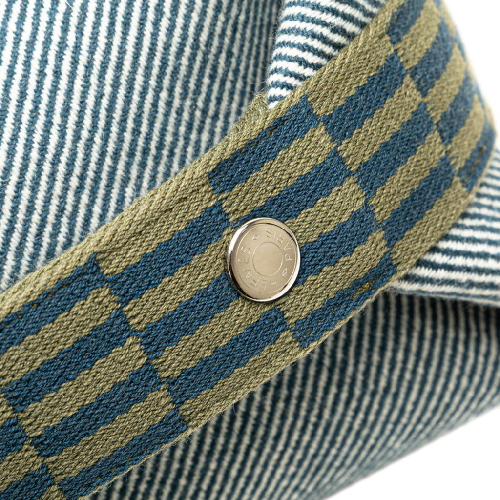 Hermès Bride A Black PM Handbag Pouch Navy Khaki Toile Officier Women's HERMES