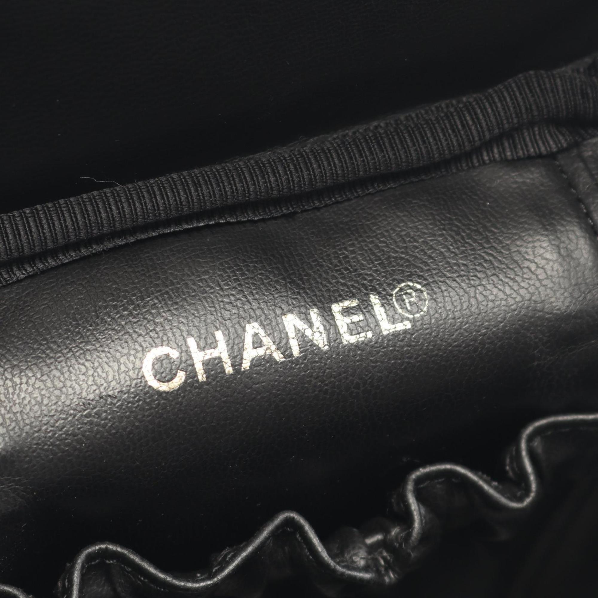 Chanel Coco Mark handbag in grained calfskin leather, women's, black