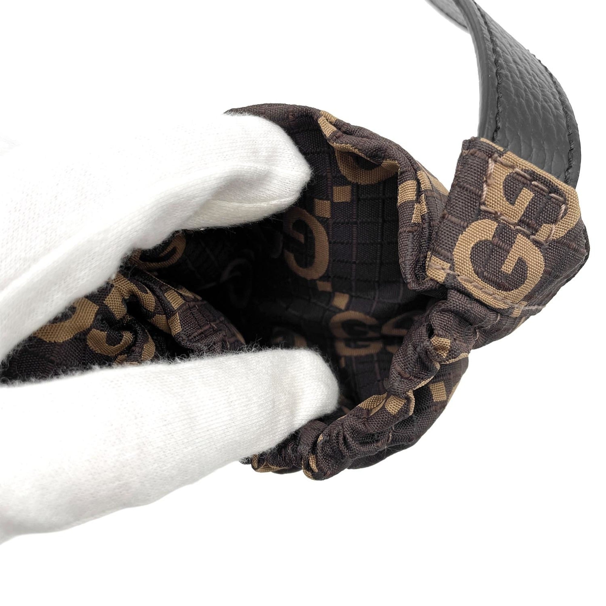 GUCCI GG Jacquard Ripstop Waist Bag Belt 767934 Nylon Brown Men's Women's — Like New
