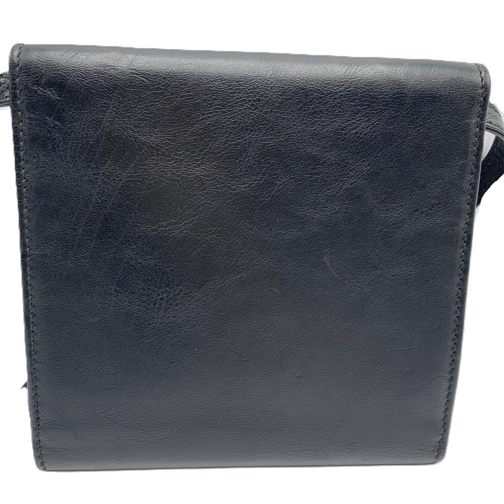 Balenciaga Shoulder Wallet Tri-fold Black Leather 580037 BALENCIAGA