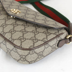 GUCCI Mini 764961・486628 Shoulder Bag GG Supreme Canvas Brown Women's — Like New