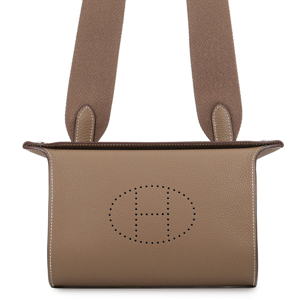 Hermes Shoulder Bag Videpoche Etoupe Togo B Stamp HERMES Handbag — Like New