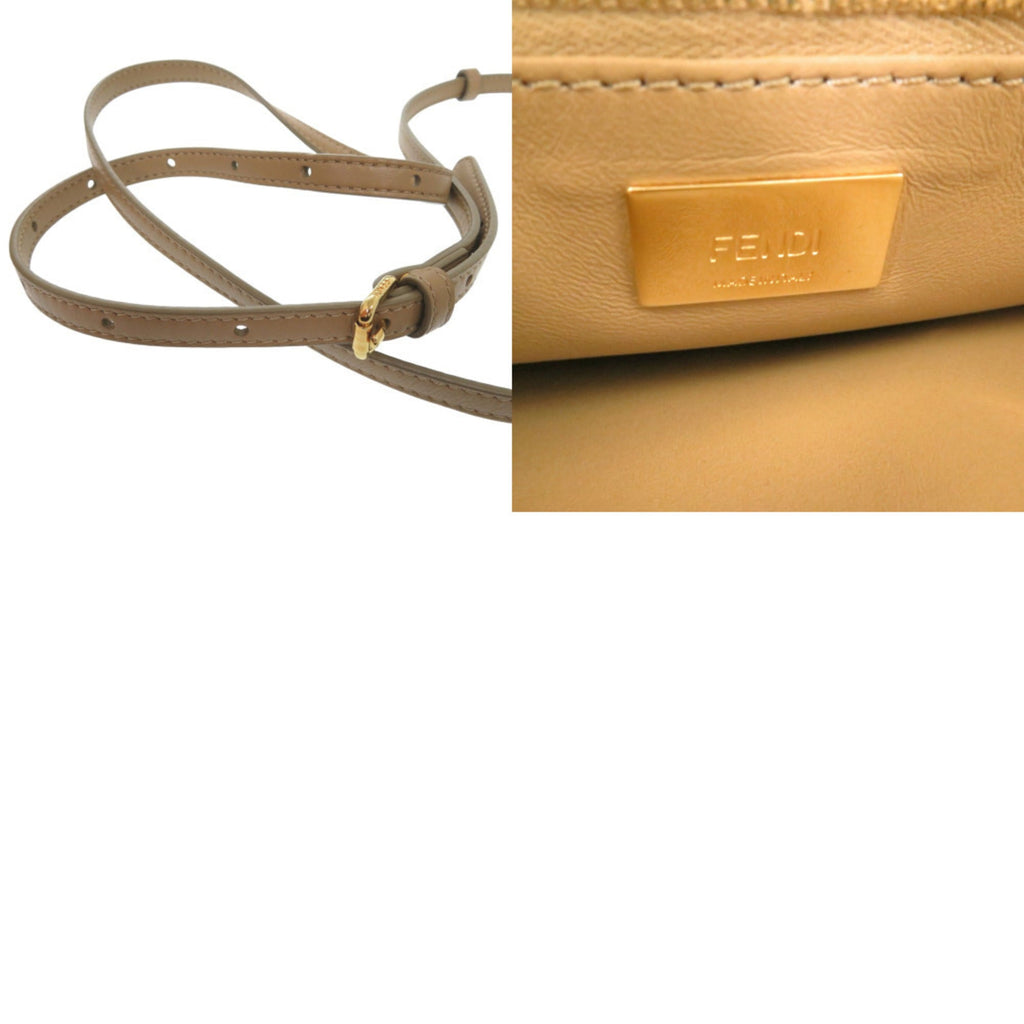 Excellent condition Fendi Peekaboo Mini 2-way handbag 8BN244 S8HC-199-10429 mink leather beige 1380