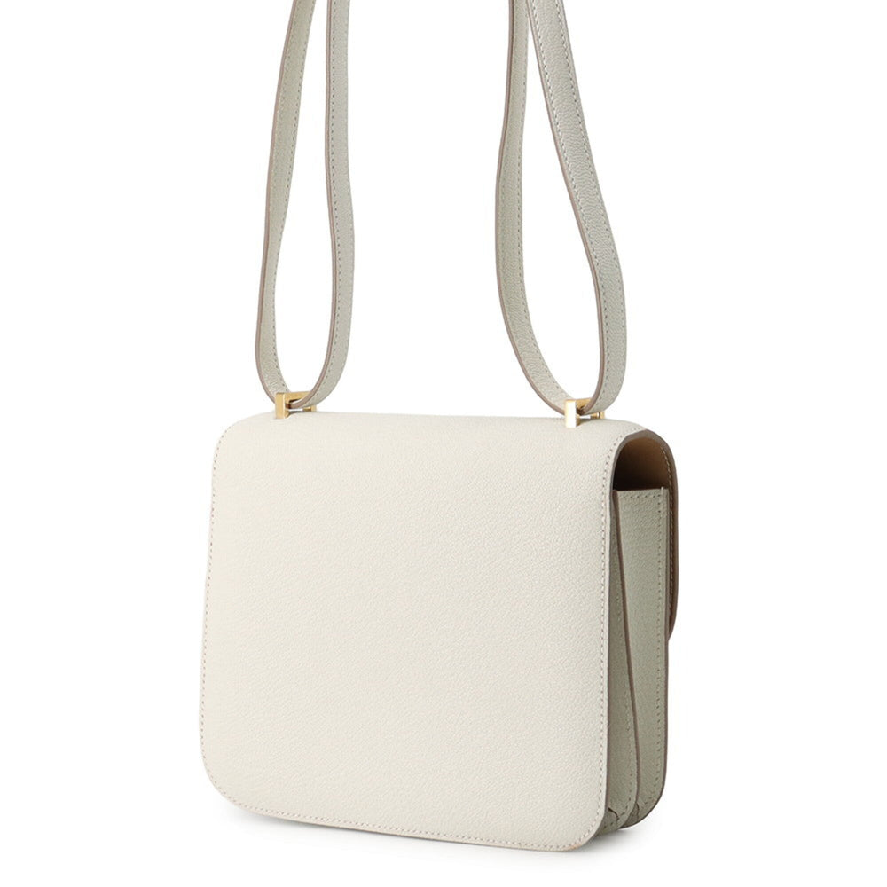 Hermes Mini Constance 3 Miroir Verso Mushroom Chai Chevre Mysore B stamp handbag women's HERMES — Like New