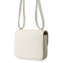 Hermes Mini Constance 3 Miroir Verso Mushroom Chai Chevre Mysore B stamp handbag women's HERMES — Like New