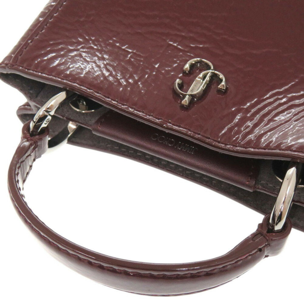 Jimmy Choo Varenne Patent Leather Bordeaux Handbag/Shoulder Bag 0026JIMMY CHOO