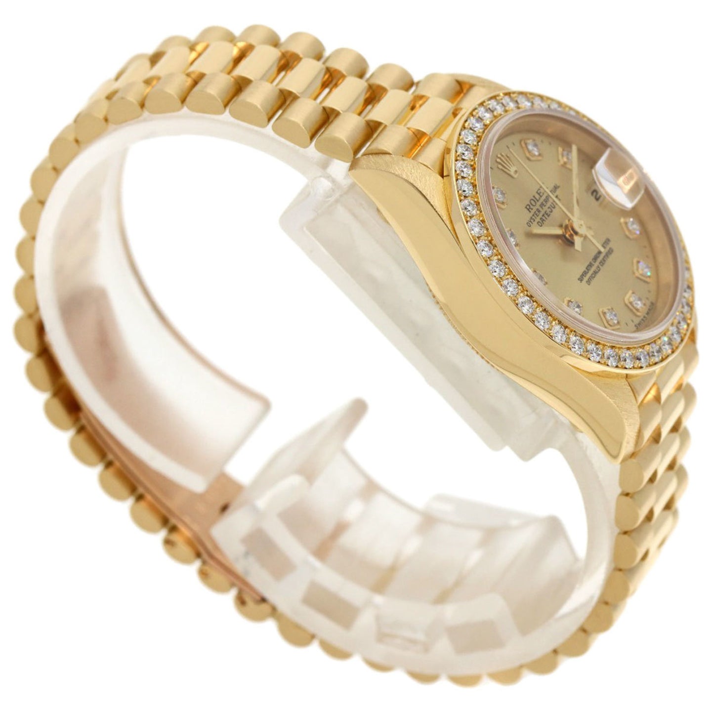 Rolex 69138G Datejust 10P Diamond Watch K18 Yellow Gold K18YG Ladies ROLEX