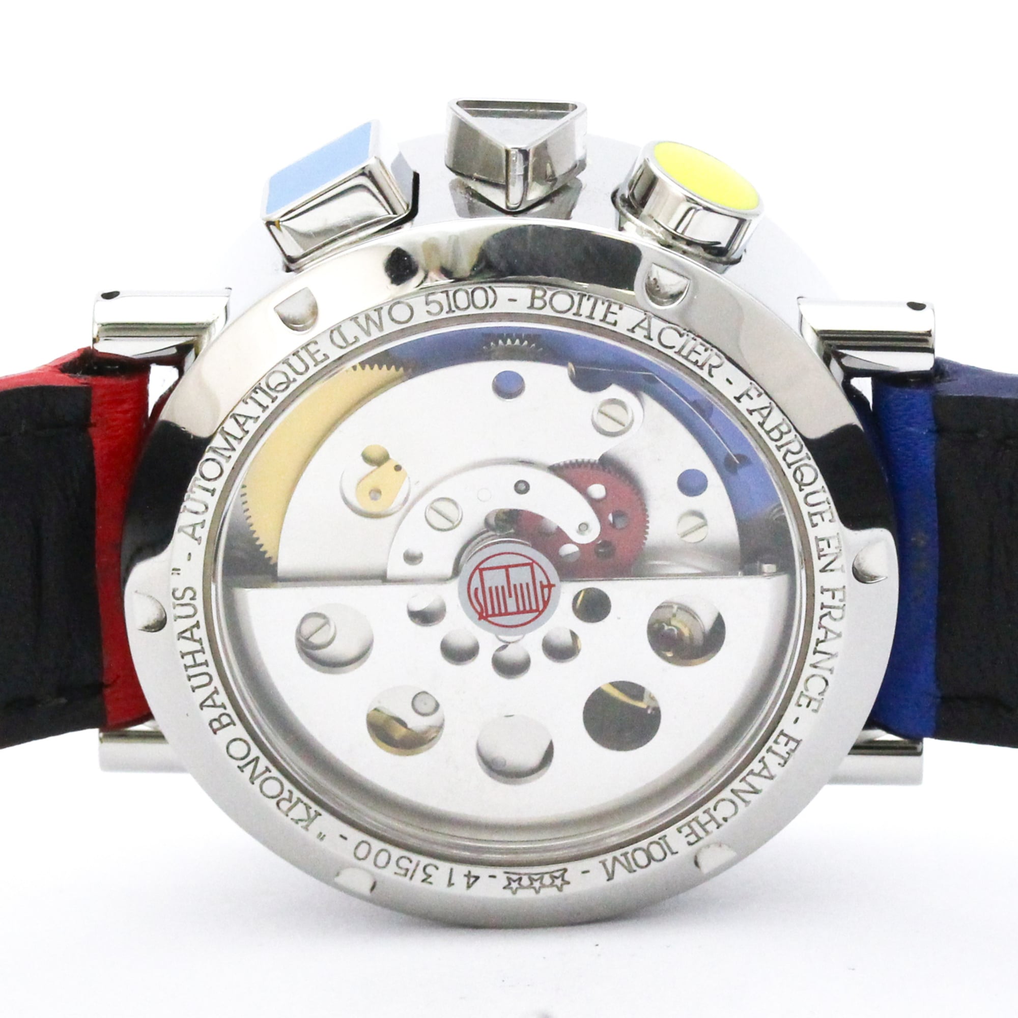 ALAIN SILBERSTEIN Krono Bauhaus Steel Automatic Watch LOW5100 Polished — Very Good
