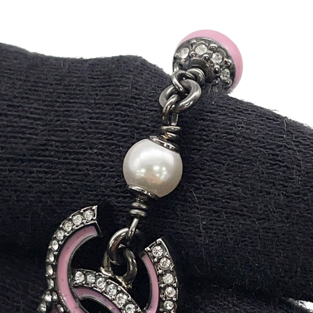 Chanel Necklace Coco Mark Faux Pearl Rhinestone C25B CHANEL Women's NECKLACE — Like New
