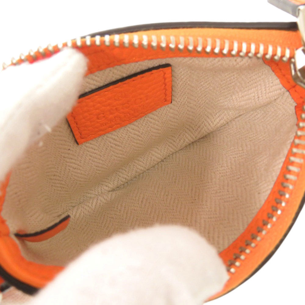 Unused Gucci logo 821831 leather orange micro mini shoulder bag 1477GUCCI — New - Store Return