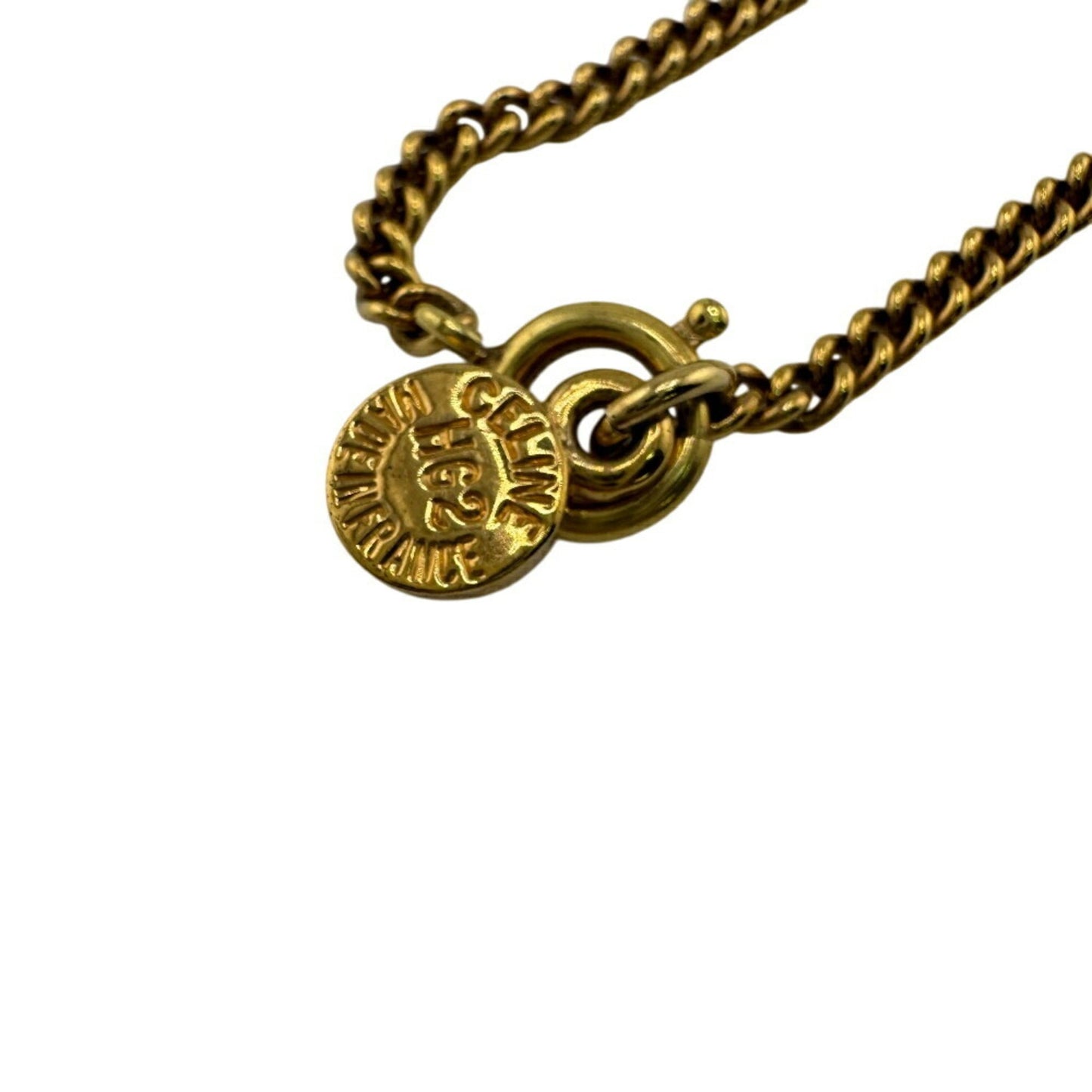 CELINE Macadam GP x Rhinestone Gold Bracelet for Women