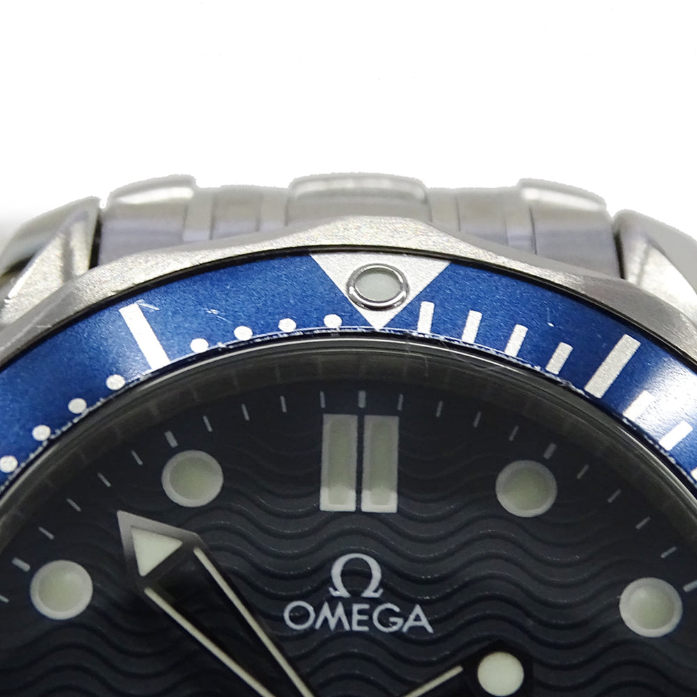 Omega Seamaster 2561.80 Watch, Boys' Size, Brand, Professional, 300m Water Resistant, Date, Quartz, Stainless Steel (SS), Silver, Blue — Good