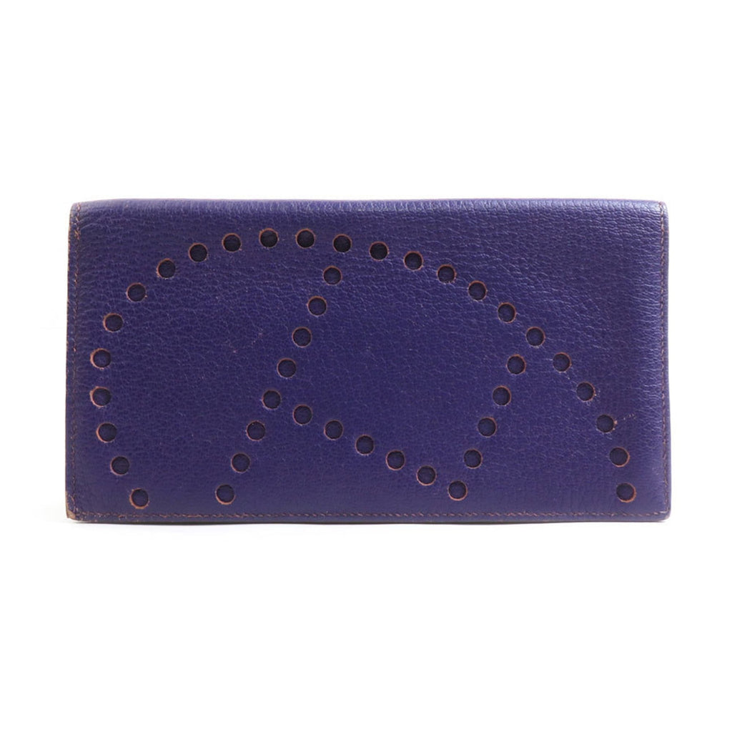 Hermes Hermès Men's Purple Leather Wallet e61217a