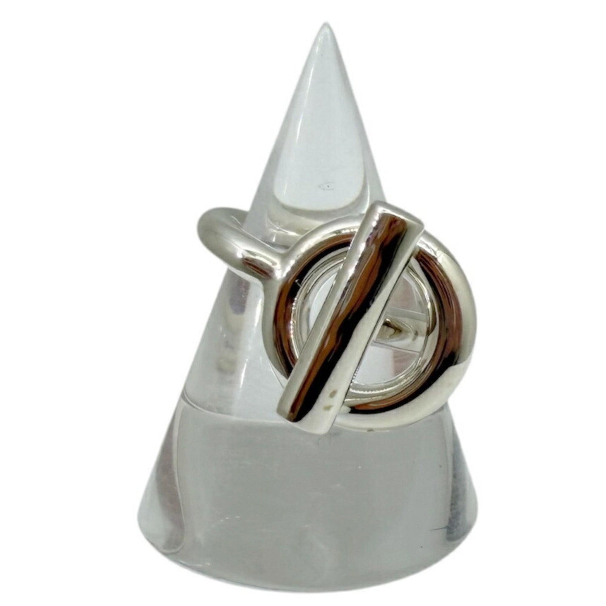 HERMES Echappé Ring, Silver #52, AG925, for Men and Women — Like New
