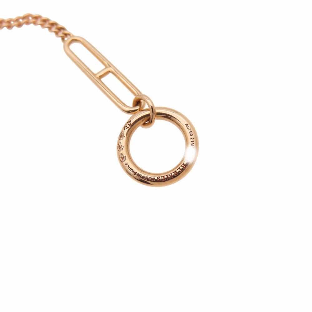 Hermes Like New Hermès Echappé KL8PG Long Necklace 750 Pink Gold 35.3g Jewelry 1314 — Like New