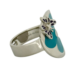 Louis Vuitton Men's Fairy Tale Ring, Size 17, Flower, Light Blue — Like New