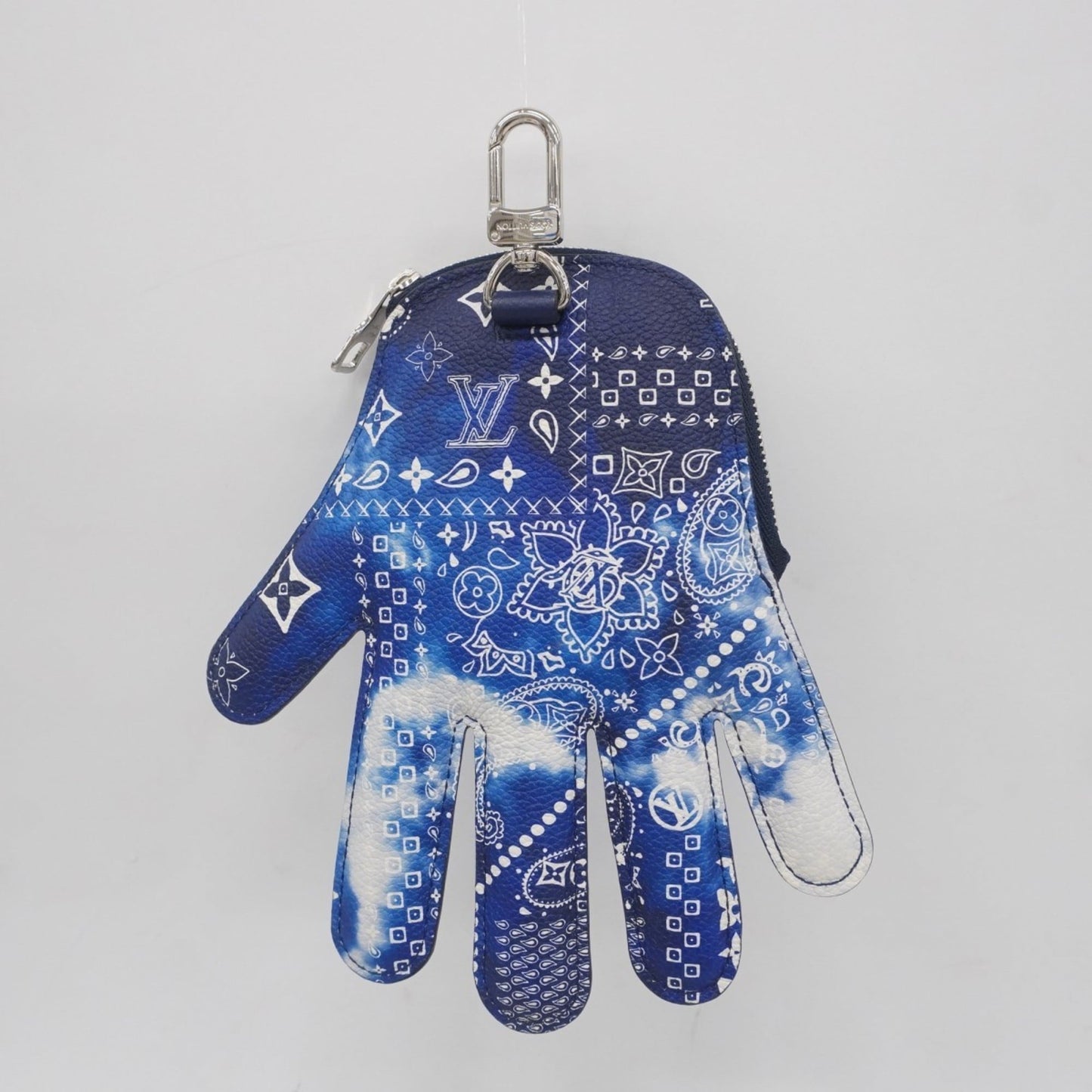 Louis Vuitton Monogram Bandana High 5 Wallet/Coin Case M81410 Blue/White Men's