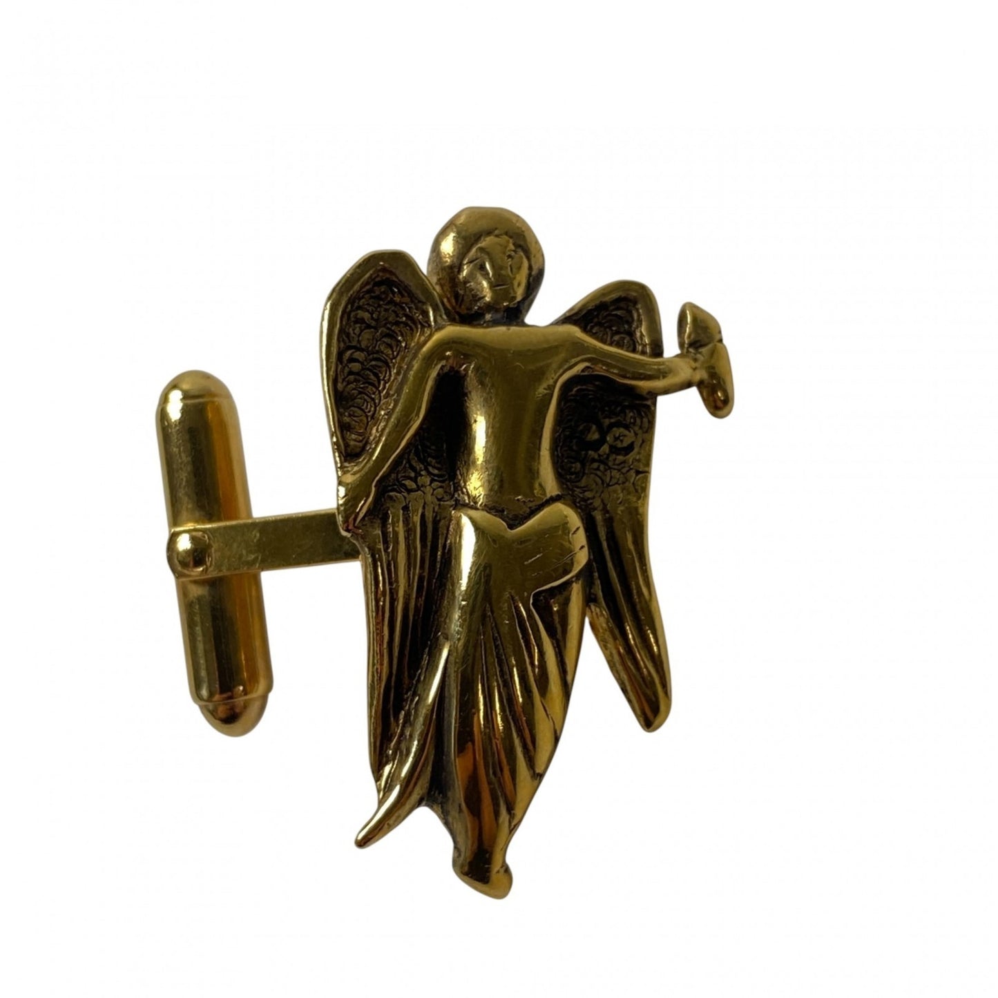 CHANEL Men's Angel Cufflinks, Gold, Vintage