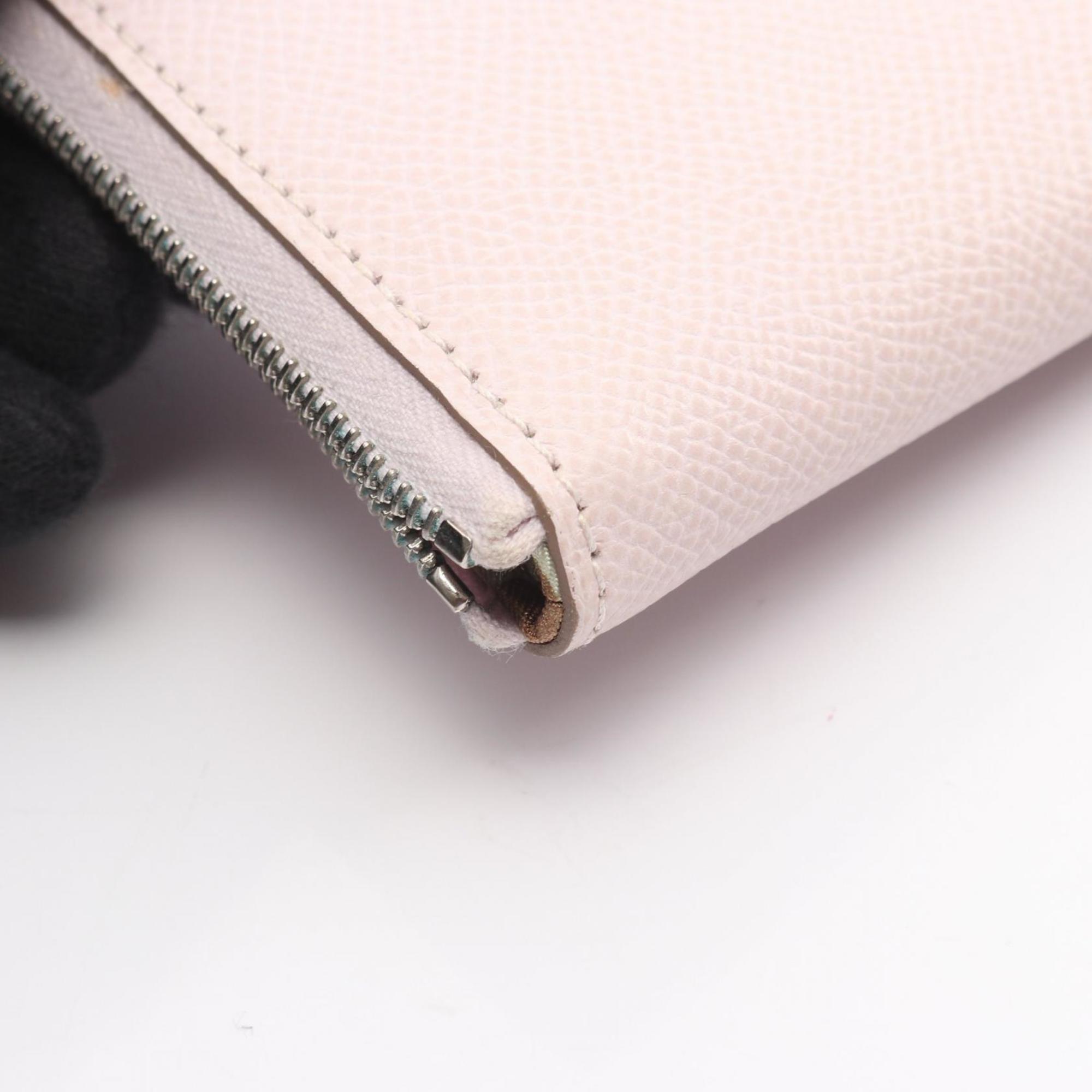 Hermes Hermès Azap Compact Silkin Round Wallet in Calfskin Leather (Cowhide) with Epsom Leather, Pink for Women