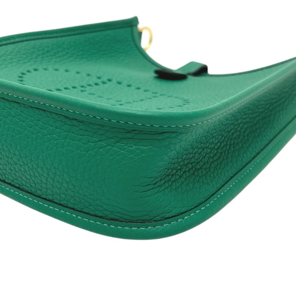 HERMES Evelyne TPM 16 Amazone Bag, Handbag, Shoulder Taurillon Clemence Leather, Women's, Vert Vertigo Green — New