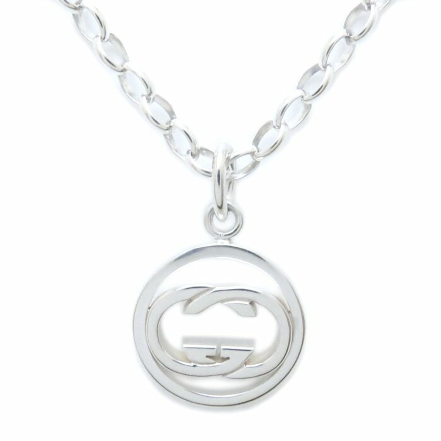 GUCCI Interlocking G Necklace Silver 925 293964
