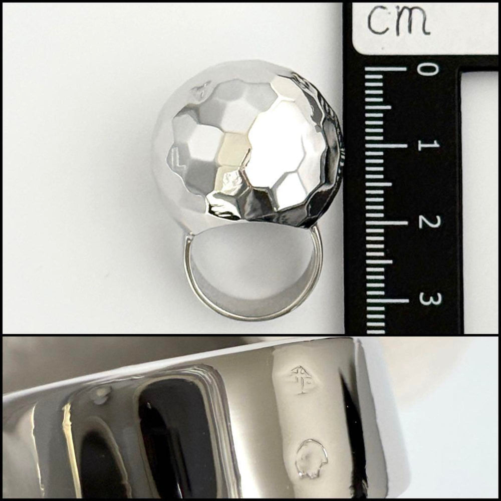 Chanel Women's Mirror Ball Ring, Silver — Like New