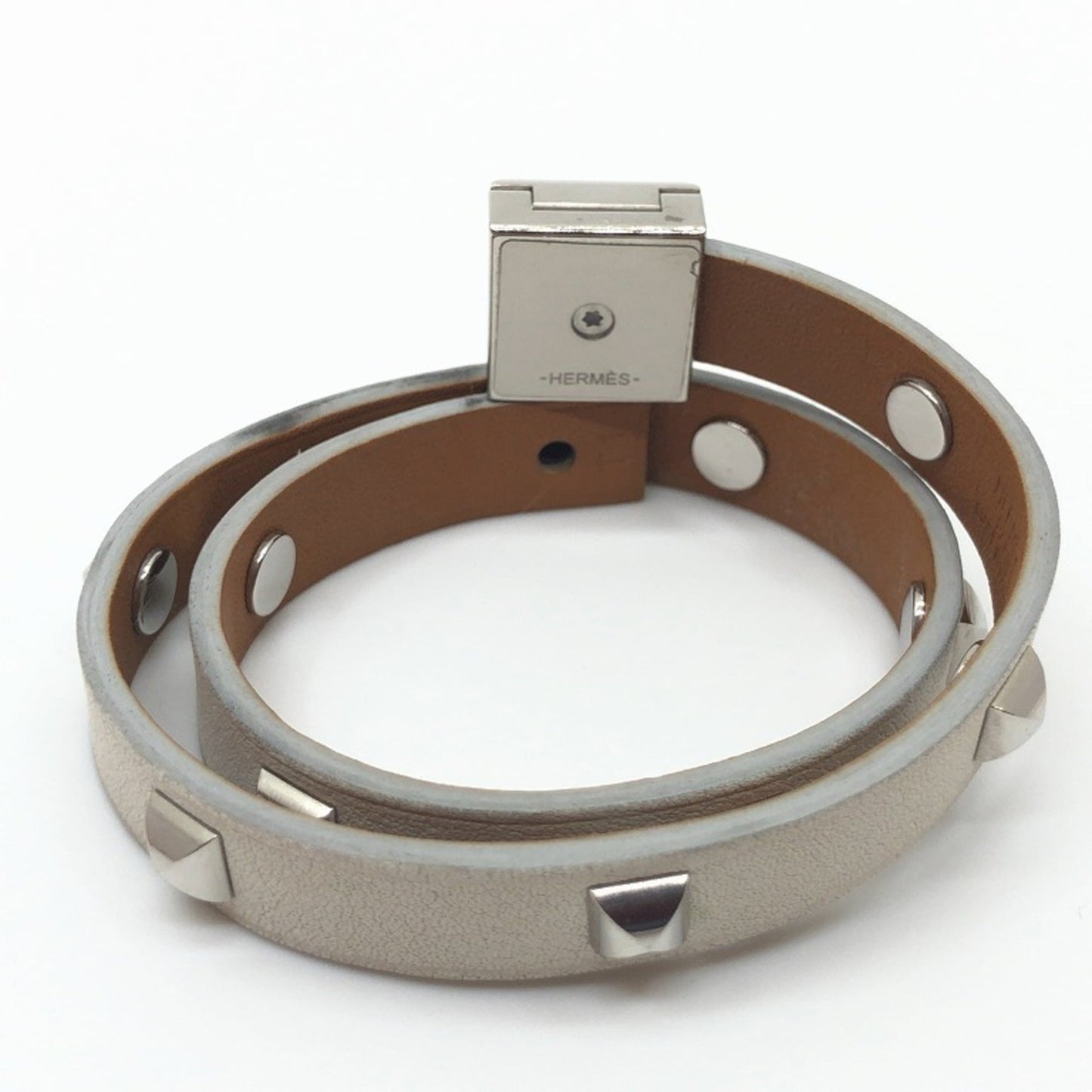 HERMES Hermes Bracelet T1 White Studs