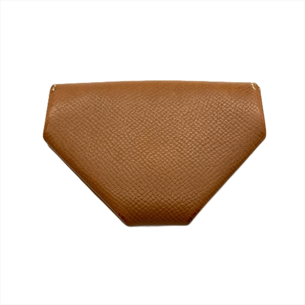 Hermes Hermès Levain Quatre Wallet/Coin Case, Couchvel, 〇T Stamp, Gold