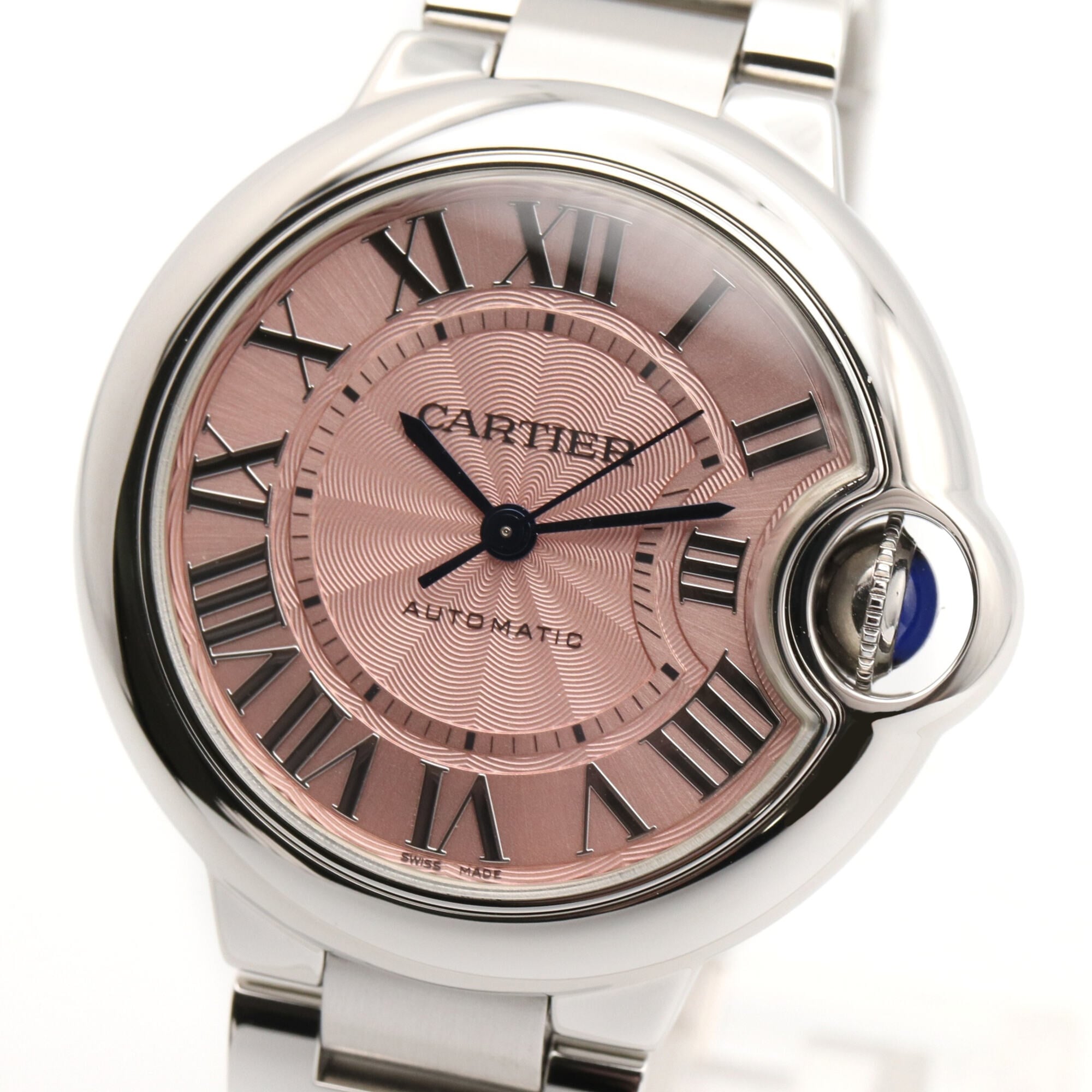Cartier Ballon Bleu 33mm Watch, Stainless Steel, Ladies, Pink Tone, W6920100 — Very Good