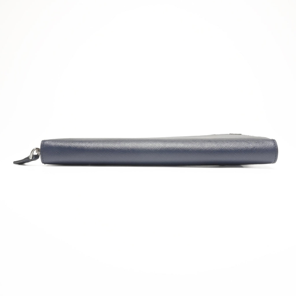 Prada Zip-Around Travel Organizer Long Wallet in Navy