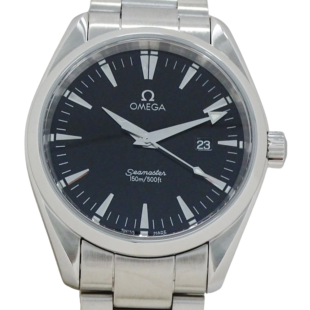 Omega Seamaster Aqua Terra 2517.50 Men's Watch, Brand Name, Date, Quartz, Stainless Steel (SS), Silver, Black — Good