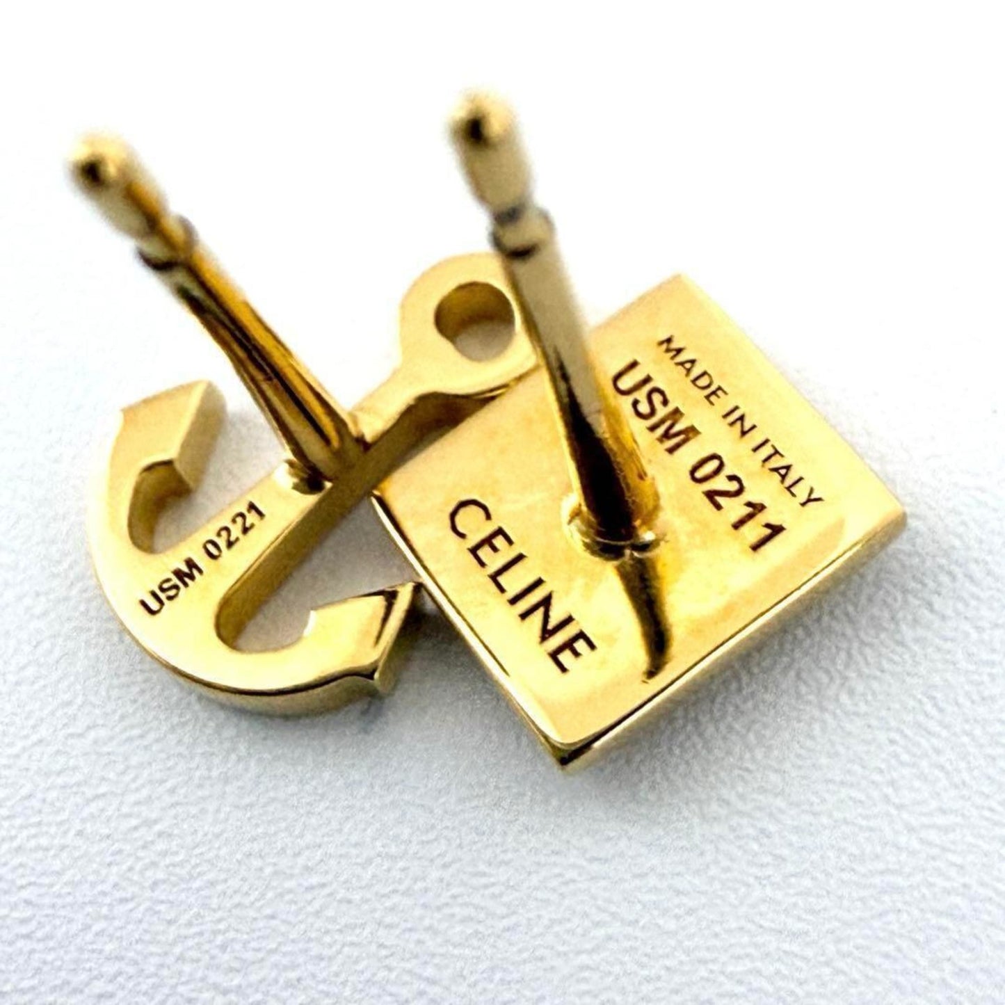 Celine Women's Asymmetrical Earrings C Logo Anchor
