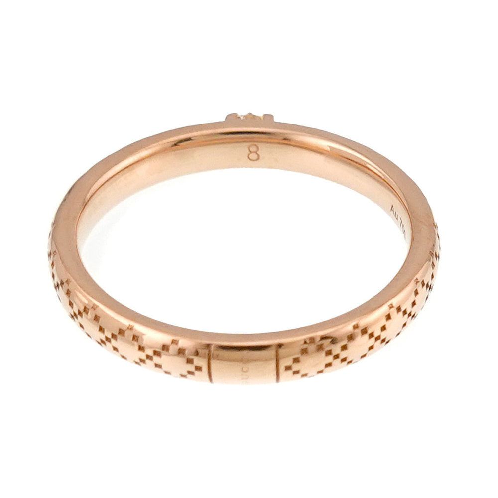 Gucci Diamantissima #8 Diamond Ring, 18K PG Pink Gold 750 — Like New
