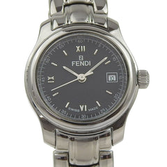 Fendi Olologi Watch 210L Stainless Steel Quartz Analog Display Black Dial Women's — Good