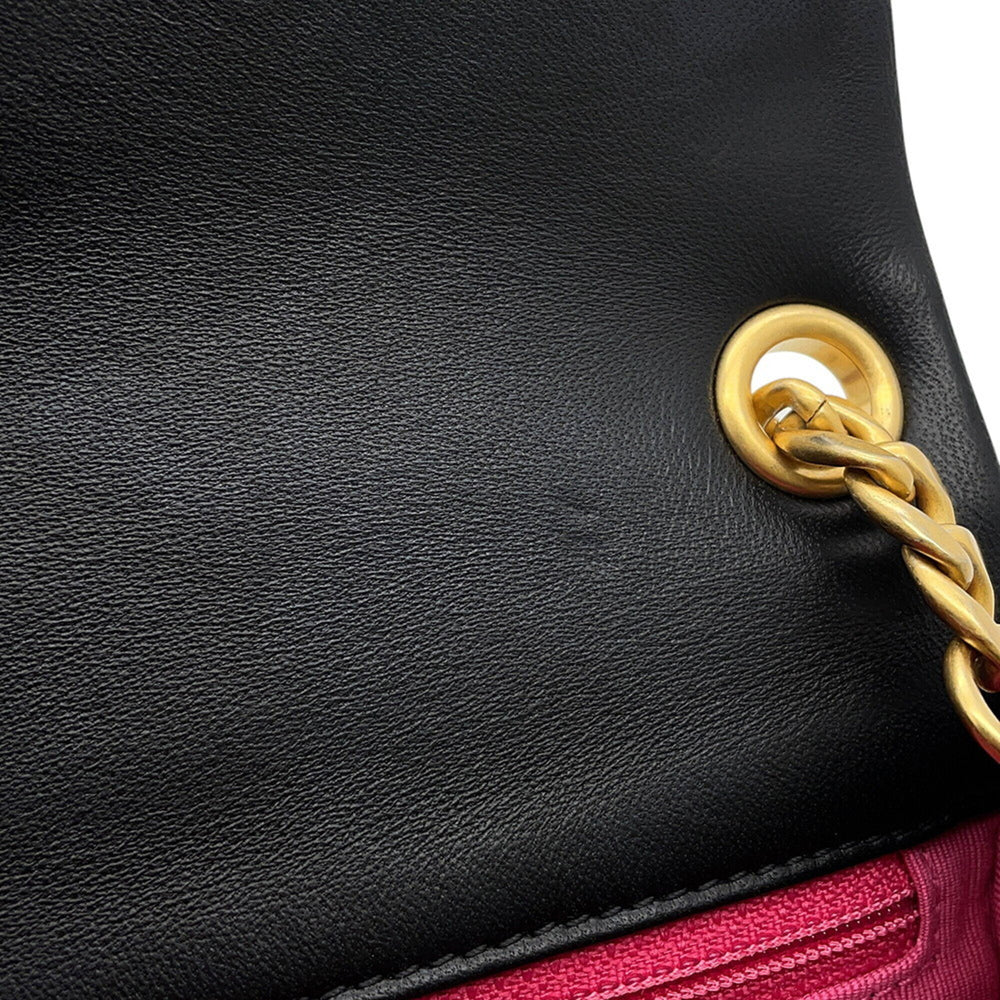 Chanel Chain Shoulder Bag, Coco Mark, Mini Matelassé, Lambskin, AS2380, CHANEL, Black, Handbag, Women's, CHANEL — Like New