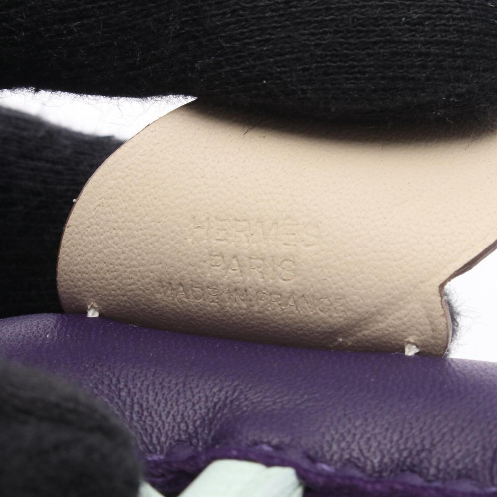 Hermes Rodeo Pegasus PM Purple Craie Vert Peppermint Charm Accessory Agneau Milo Veau Swift Leather Women's Blue Ivory — New - Store Return