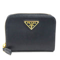 Prada wallet, coin purse, leather, black, unisex, r10911a